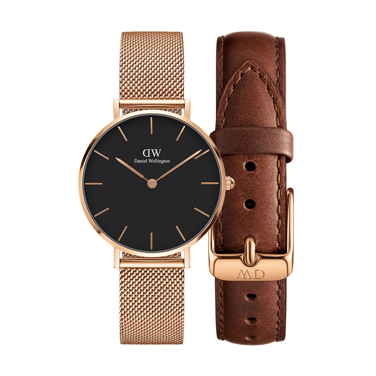 dw官网 dw手表官网 dw中国官网 dw官方旗舰店 DW DW官网 Bundle W+S Petite Black Melrose RG 32mm+ Petite St Mawes RG