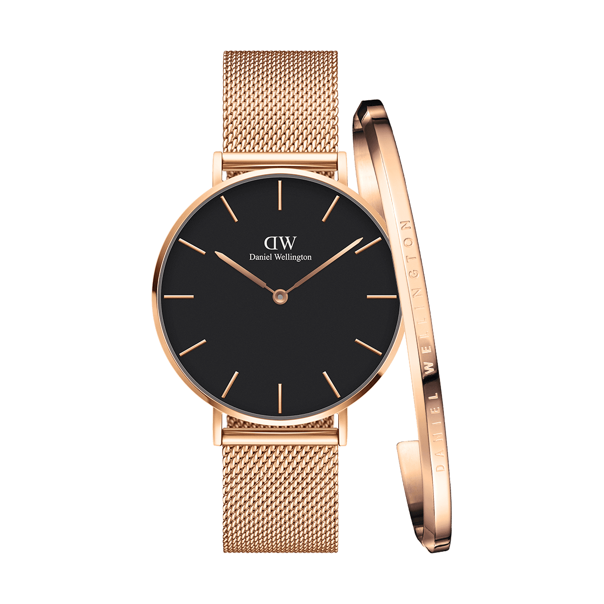 dw官网 dw手表官网 dw中国官网 dw官方旗舰店 DW DW官网 Bundle W+B W Petite Black Melrose RG 36mm+Classic Bracelet L