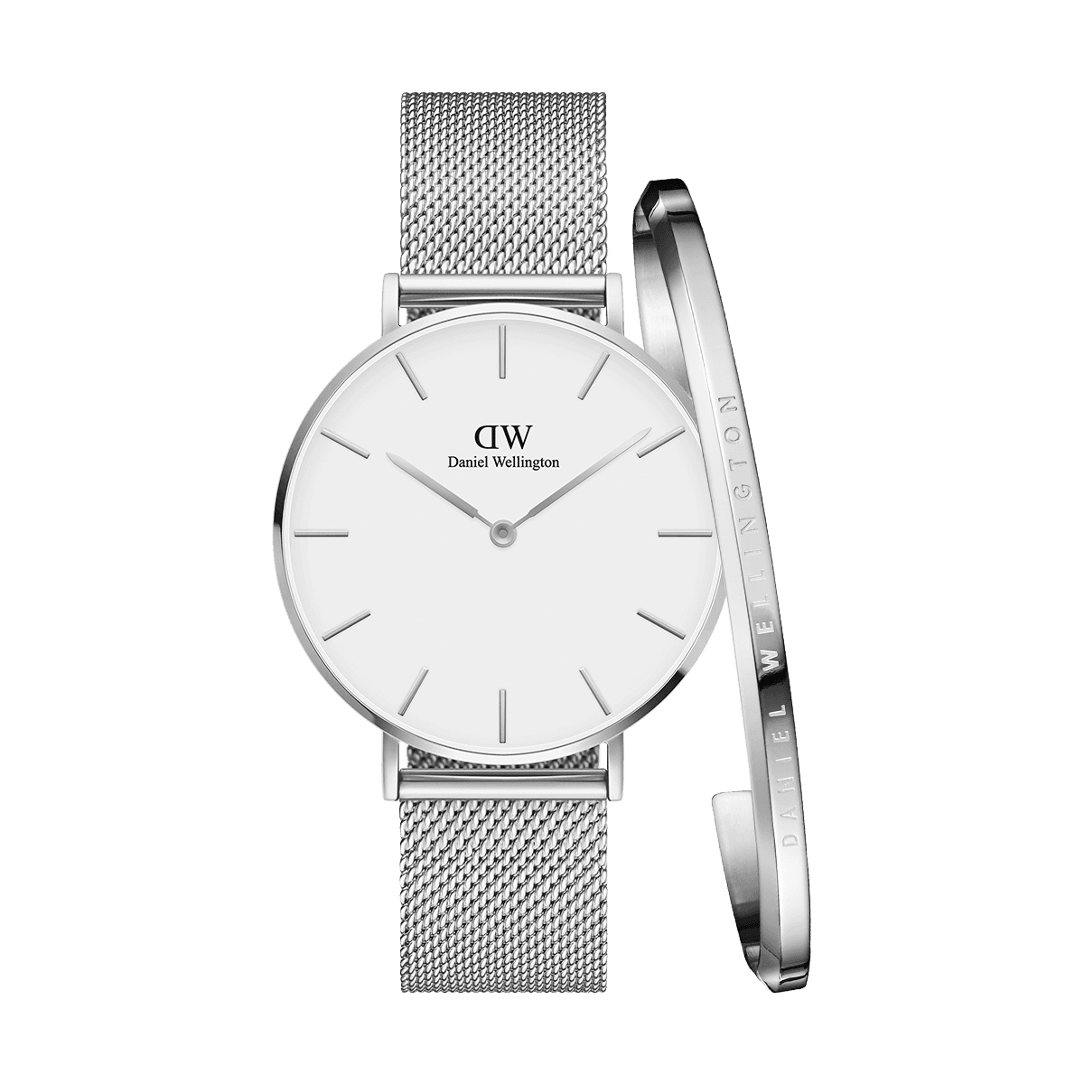 dw官网 dw手表官网 dw中国官网 dw官方旗舰店 DW DW官网 Bundle W+B Petite Sterling Silver 36mm+Bracelet Silver L