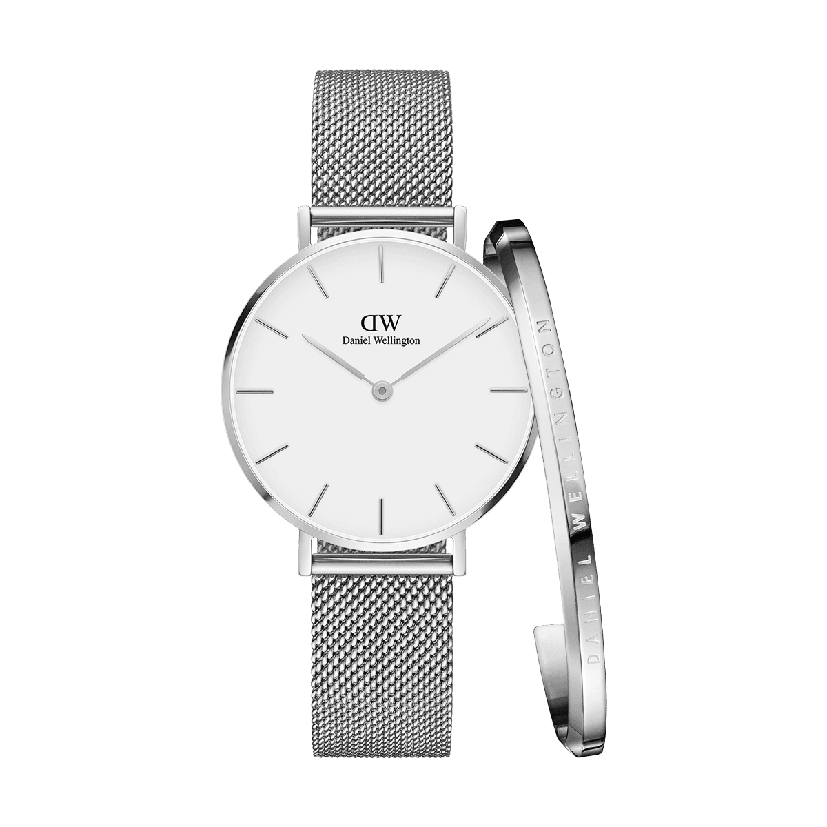 dw官网 dw手表官网 dw中国官网 dw官方旗舰店 DW DW官网 Bundle W+B Petite Sterling Silver 32mm+Bracelet Silver S