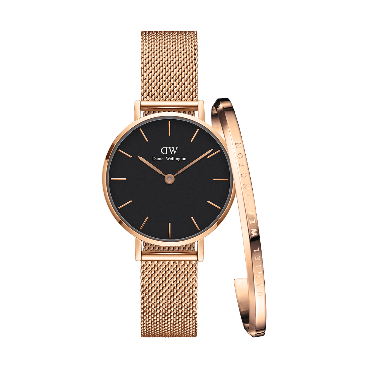 dw官网 dw手表官网 dw中国官网 dw官方旗舰店 DW DW官网 Bundle W+B Petite Black Melrose RG 28mm+Classic Bracelet RG S