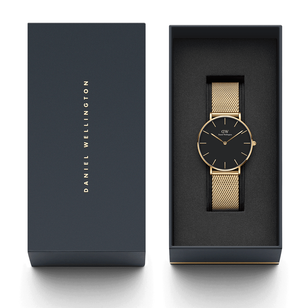 dw官网 dw手表官网 dw中国官网 dw官方旗舰店 DW DW官网 Watch Petite Black Evergold Gold 36mm