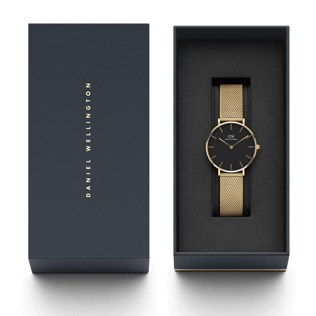 dw官网 dw手表官网 dw中国官网 dw官方旗舰店 DW DW官网 Watch Petite Black Evergold Gold 32mm