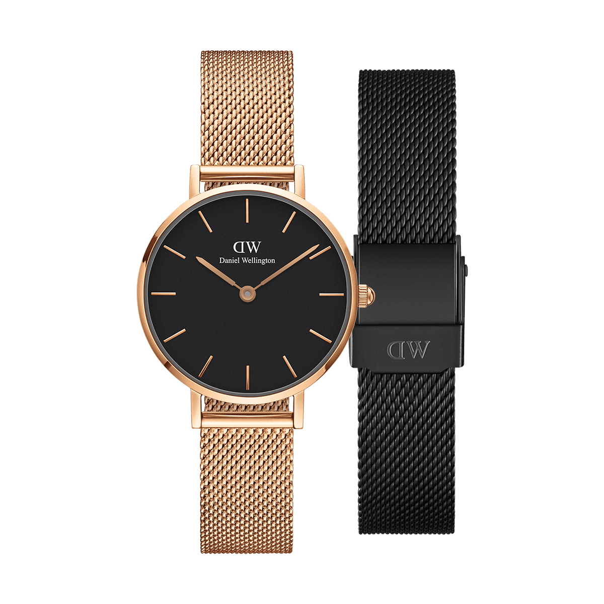 dw官网 dw手表官网 dw中国官网 dw官方旗舰店 DW DW官网 Bundle W+S Petite Black Melrose RG 28mm+Ashfield 12mm