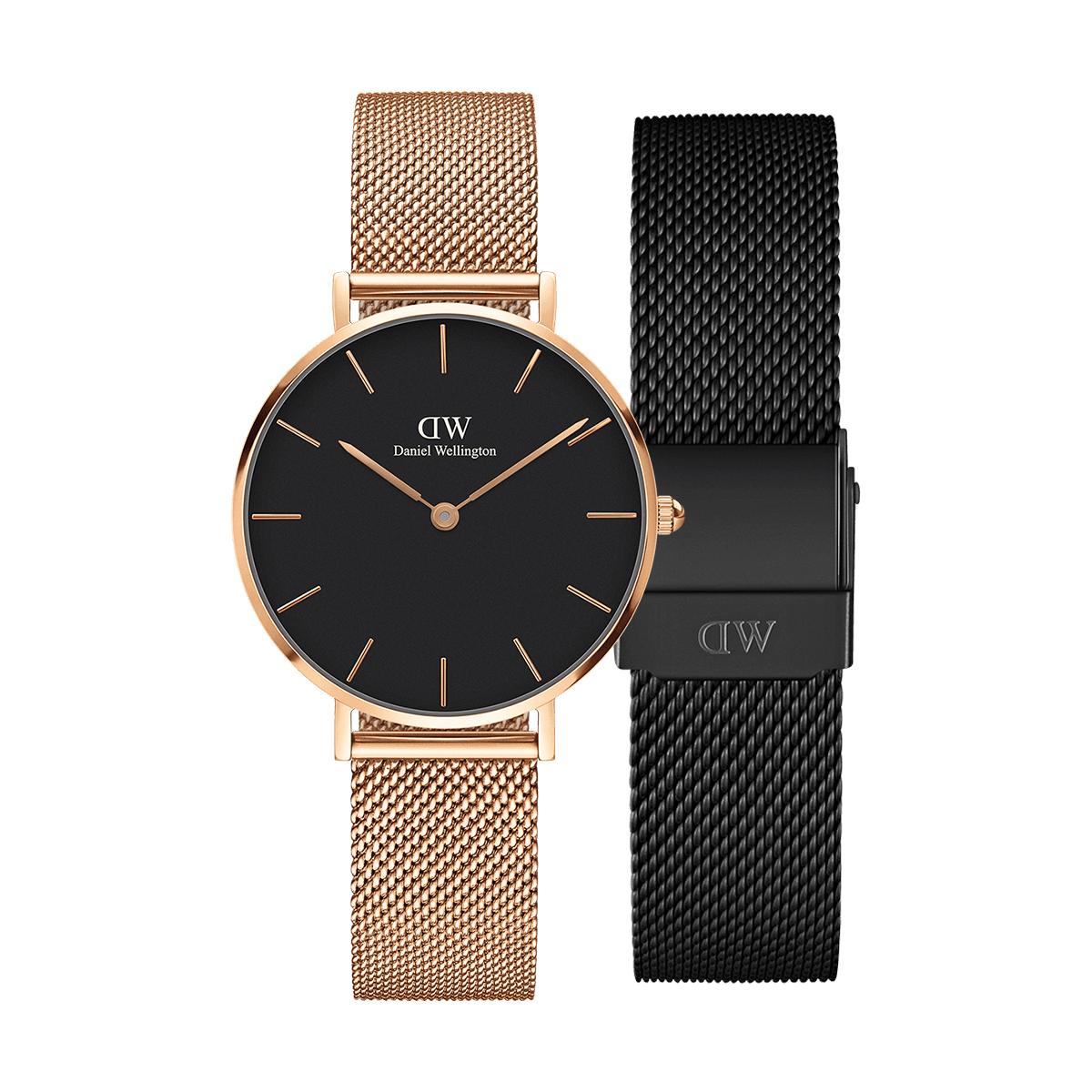 dw官网 dw手表官网 dw中国官网 dw官方旗舰店 DW DW官网 Bundle W+S Petite Black Melrose RG 32mm+Ashfield 14mm