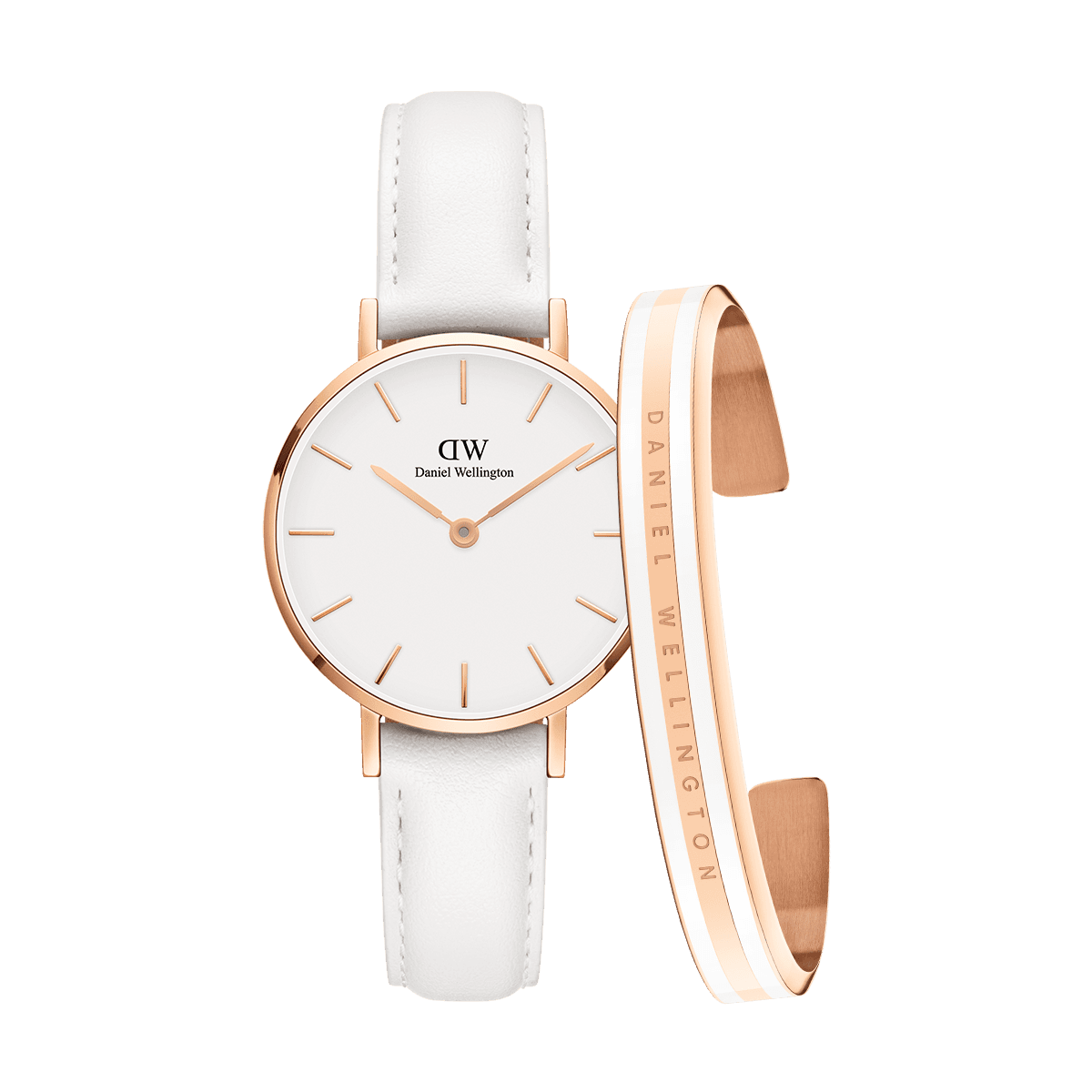 dw官网 dw手表官网 dw中国官网 dw官方旗舰店 DW DW官网 Bundle W+B Petite Bondi RG 28mm+Slim Bracelet Satin White RG S