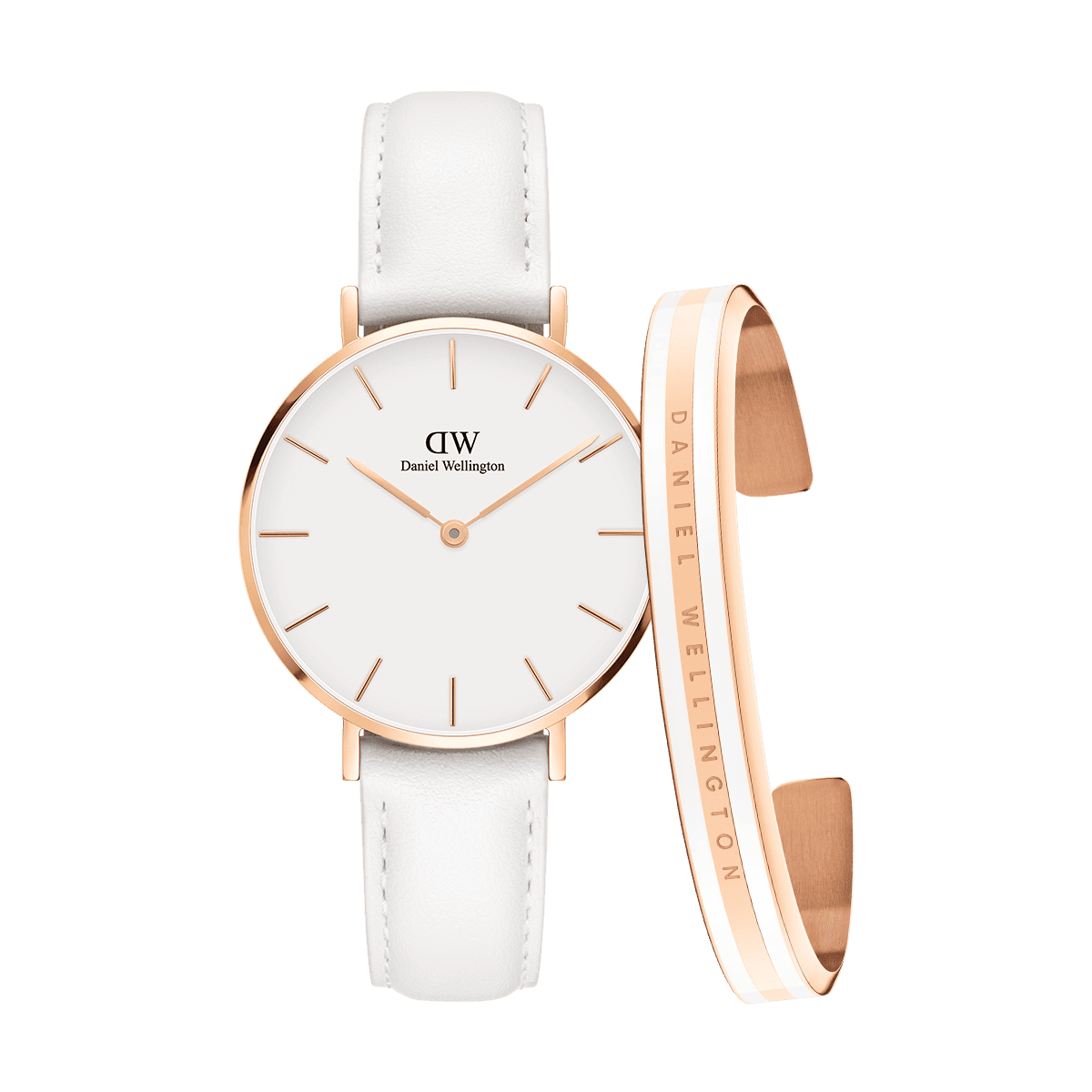 dw官网 dw手表官网 dw中国官网 dw官方旗舰店 DW DW官网 Bundle W+B Petite Bondi RG 32mm+Slim Bracelet Satin White RG S