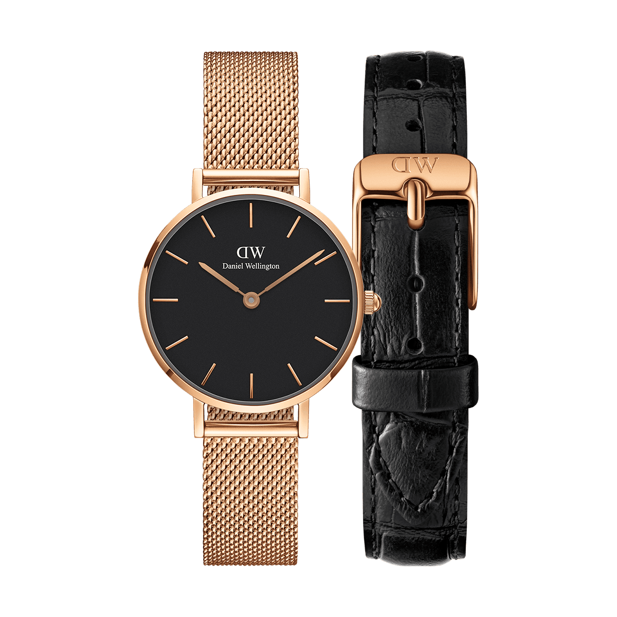 dw官网 dw手表官网 dw中国官网 dw官方旗舰店 DW DW官网 Bundle W+S Petite Black Melrose RG 28mm+Petite Reading RG 12mm