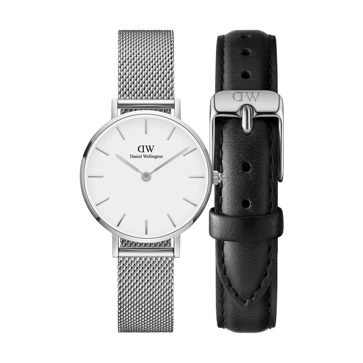dw官网 dw手表官网 dw中国官网 dw官方旗舰店 DW DW官网 Bundle W+S Petite Sterling Silver 28mm+Sheffield Silver 12mm